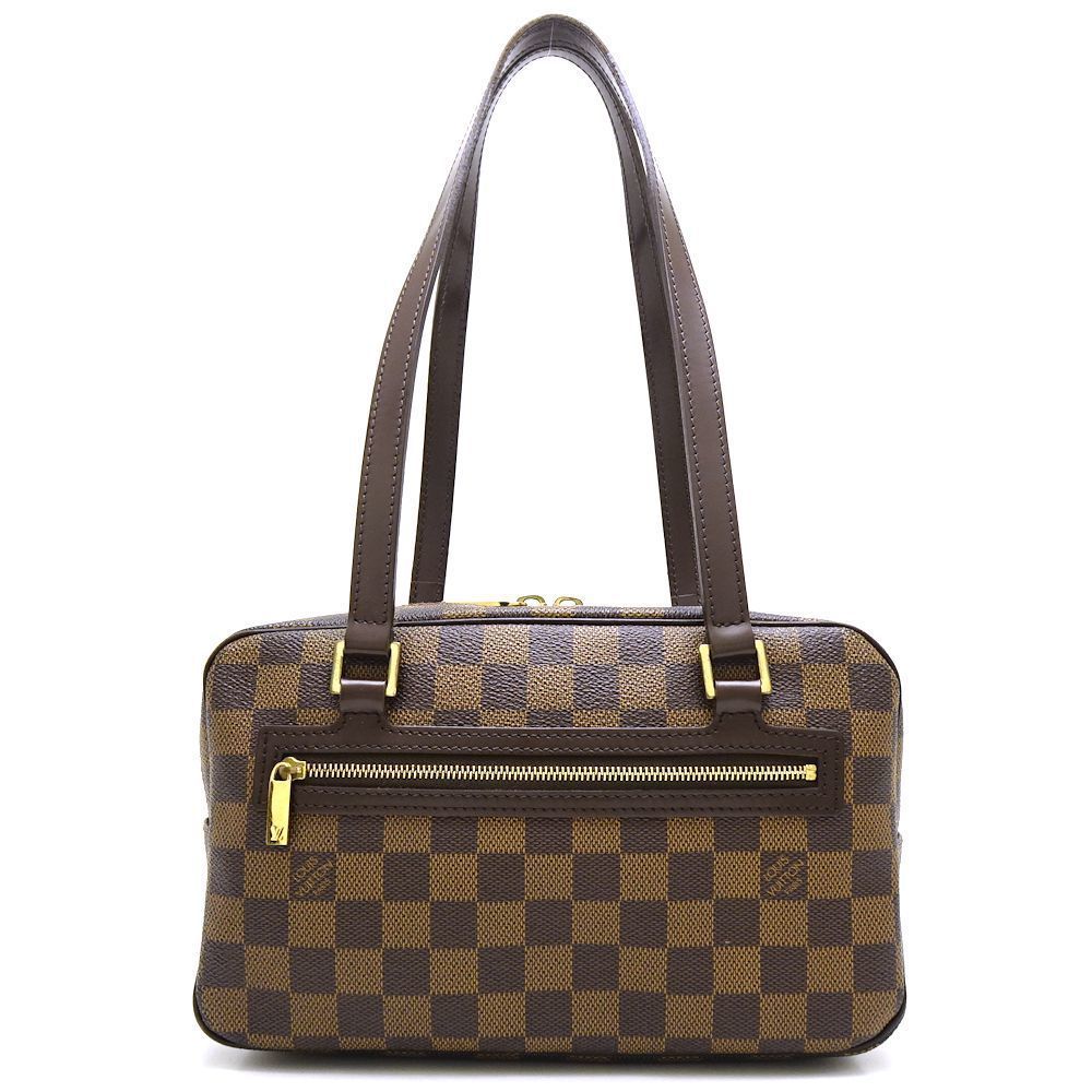 Louis Vuitton Damier Cite MM Ebene Shoulder Bag Brown